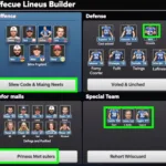 Madden 23 Lineup Builder Interface