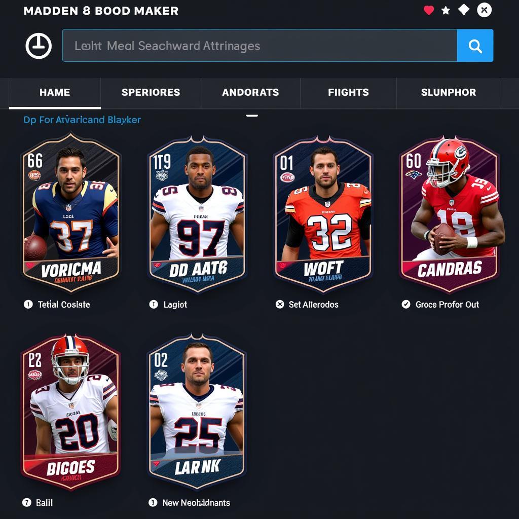 Madden Card Maker Interface