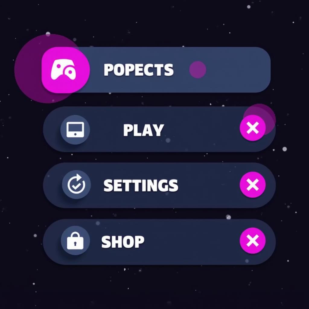 Magenta Circle in VNG Game Menu