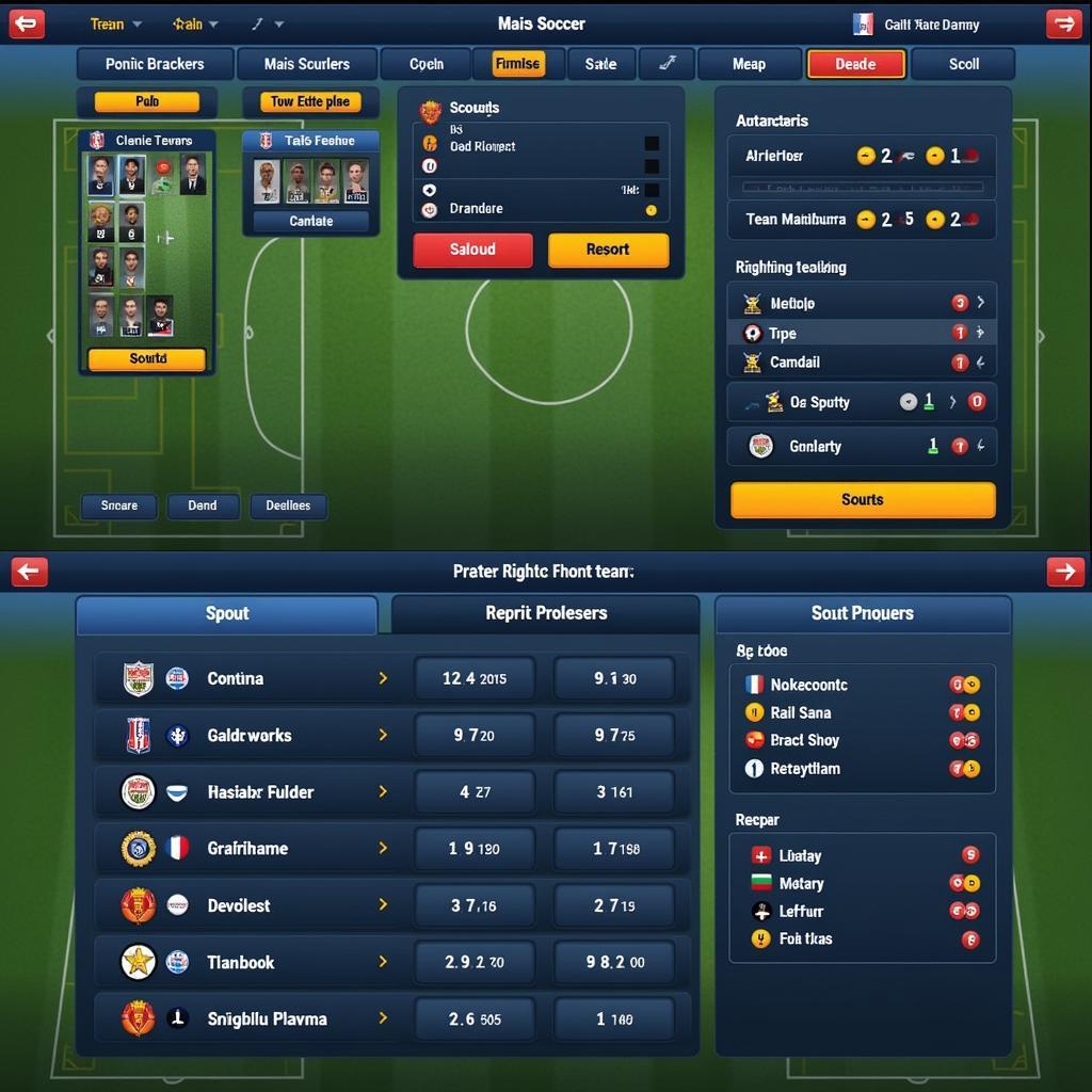 Mais Soccer Team Building Interface