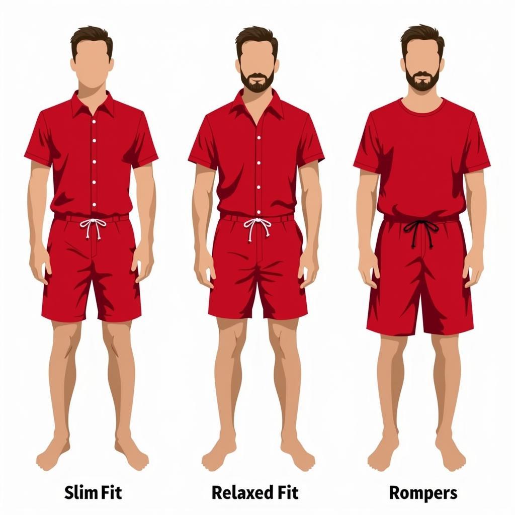 Male Romper Red: Different Fits for Different Body Types