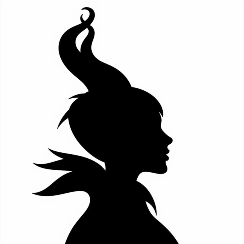 Maleficent's Powerful Silhouette with Horns