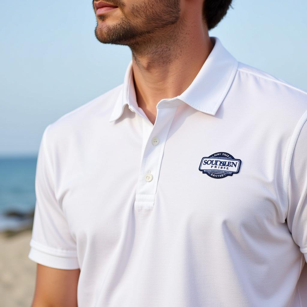 Man Wearing Southern Tide Polo Shirt