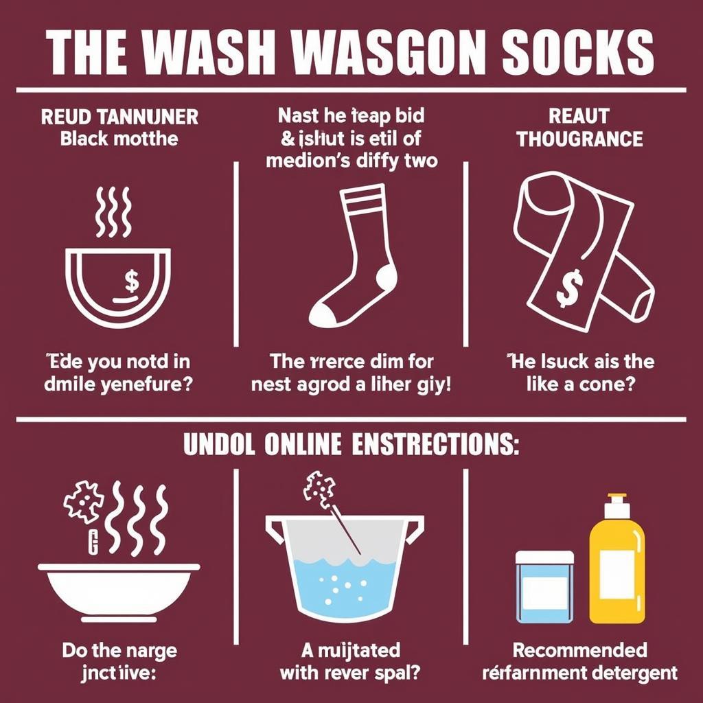 Maroon Baseball Socks: Washing Instructions