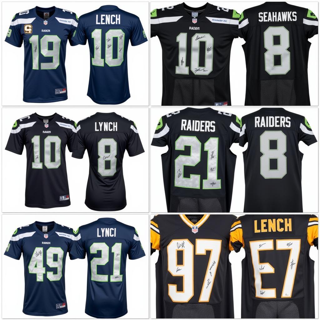 Variations of Signed Marshawn Lynch Jerseys