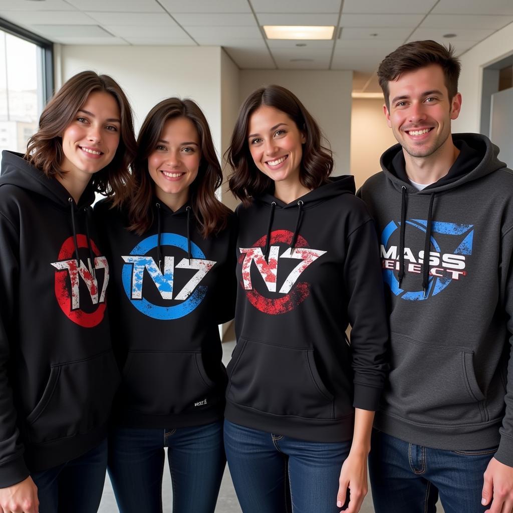 Mass Effect N7 Hoodie Group Photo