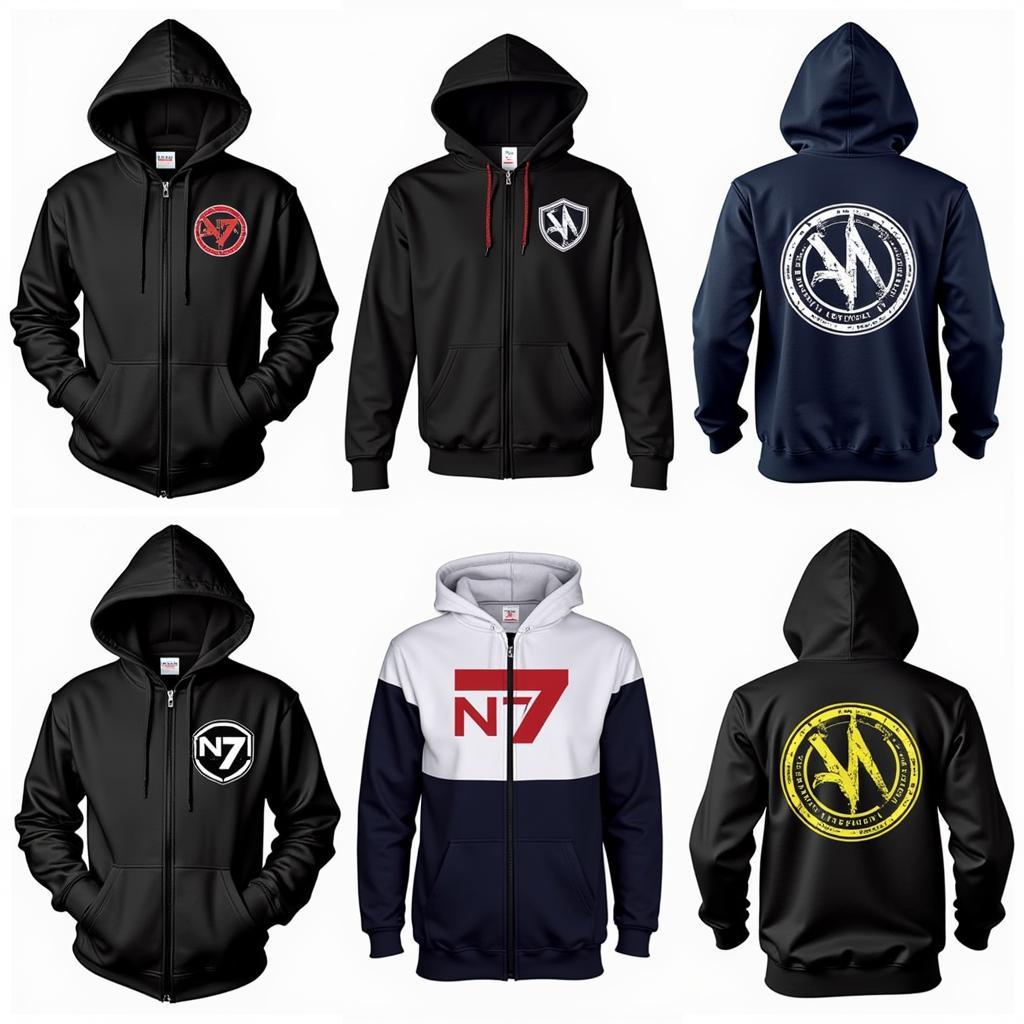 Mass Effect N7 Hoodie Variations