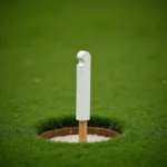 Close-up view of Masters Tournament tee markers