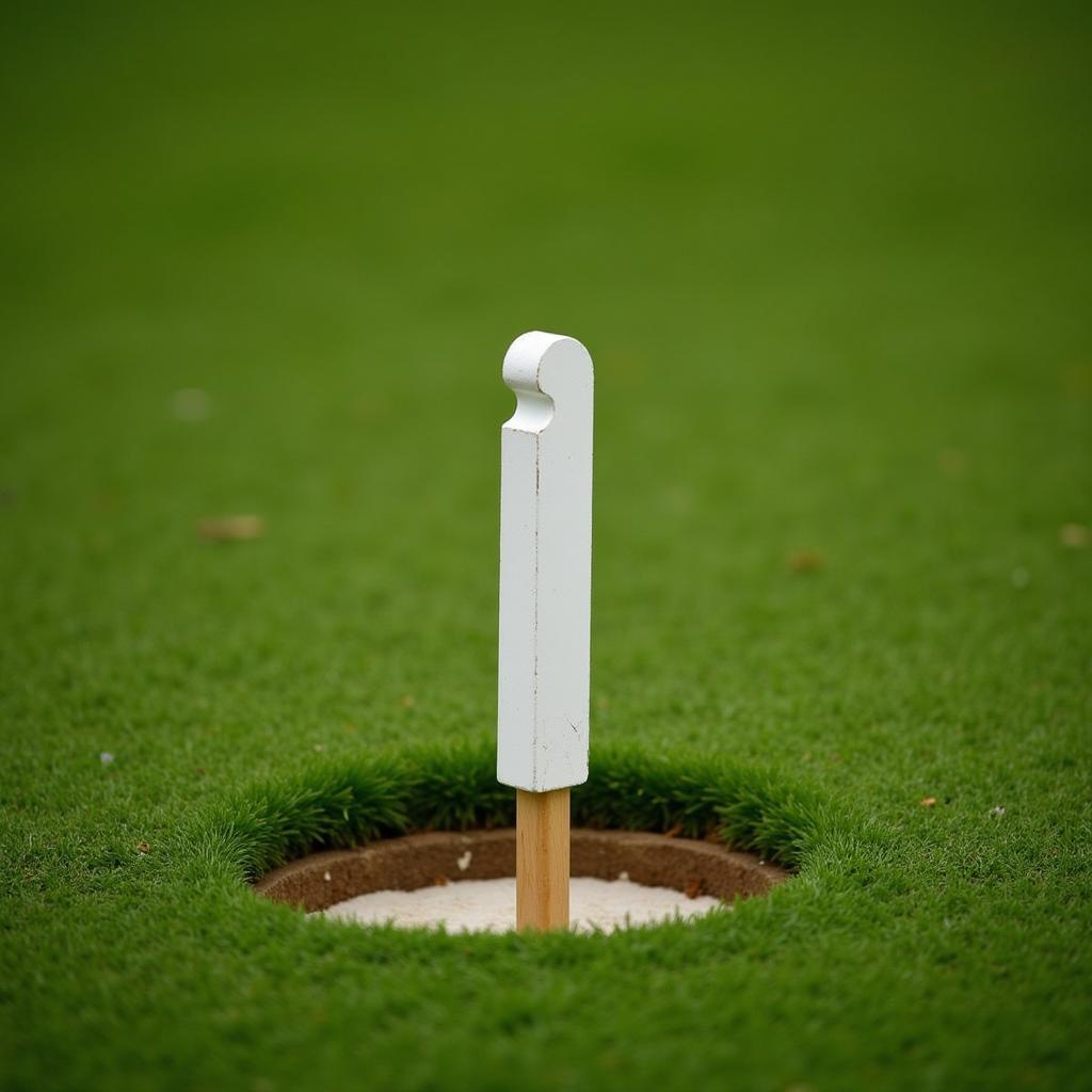 Close-up view of Masters Tournament tee markers