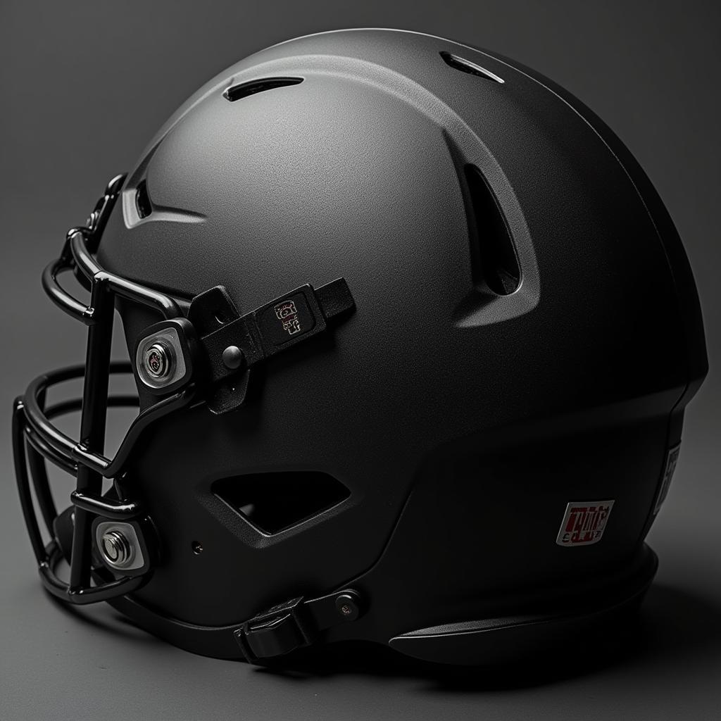 Close-up of a Matte NFL Helmet