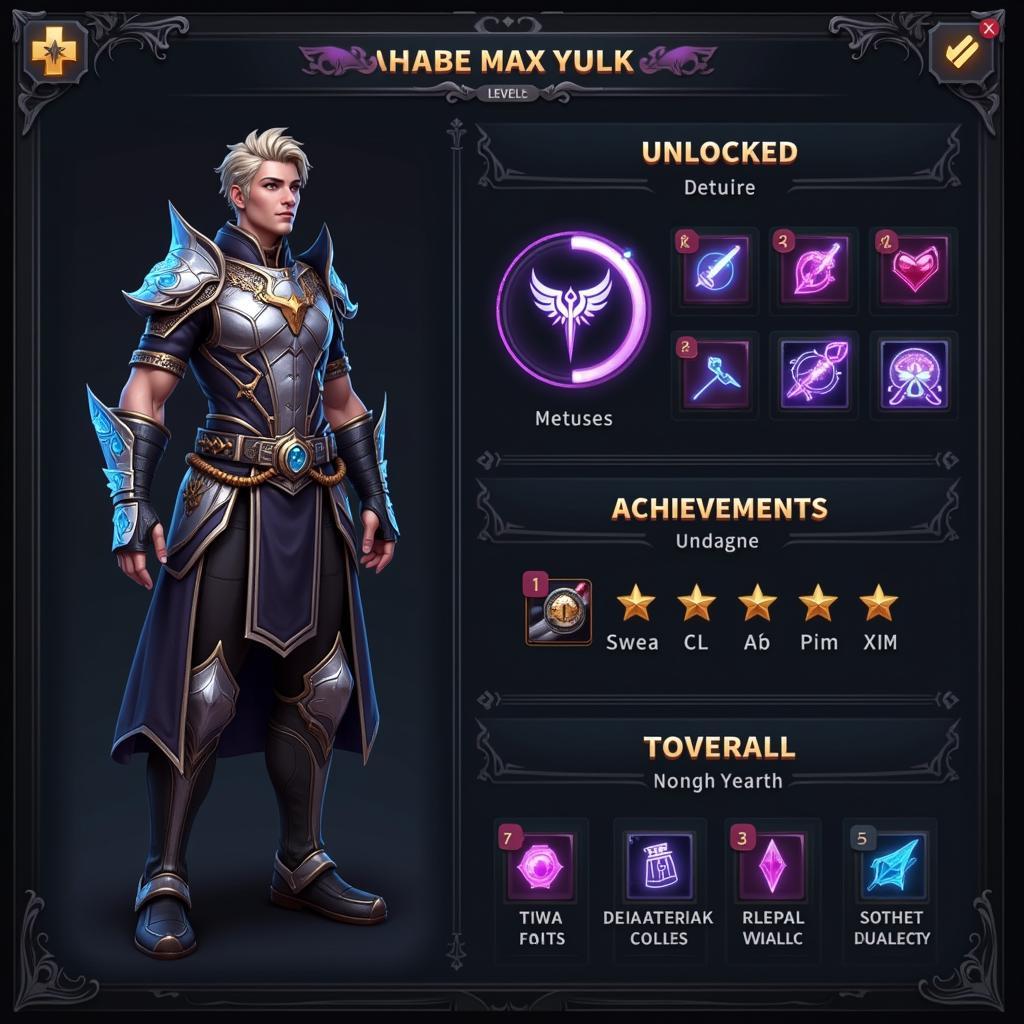 Character Progression Screen Showing Max Level