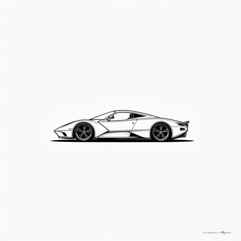 McLaren P1 Line Art