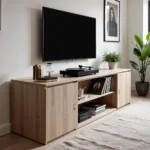 Modern Media Console with Record Player