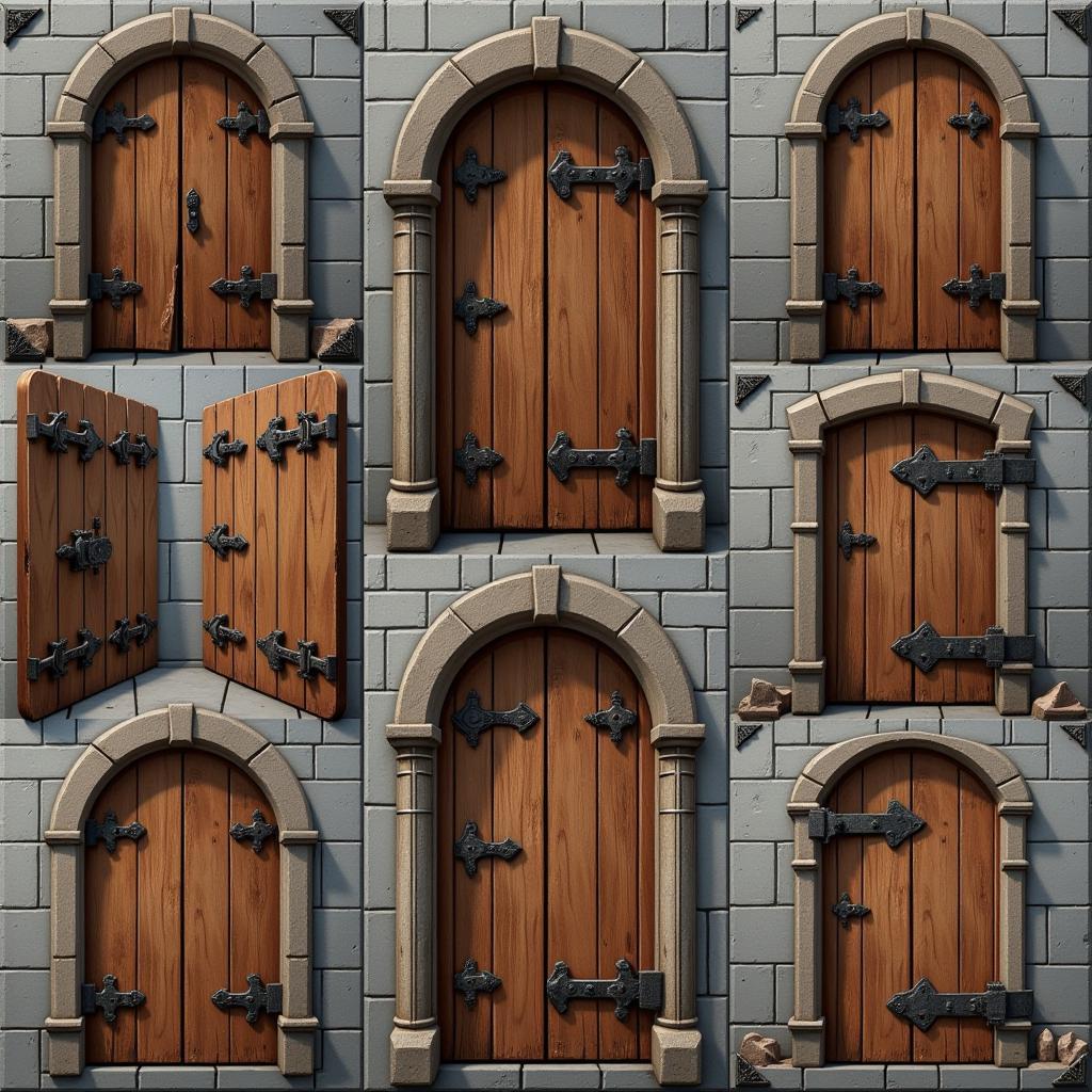 Medieval Door Tileset for RPG Games