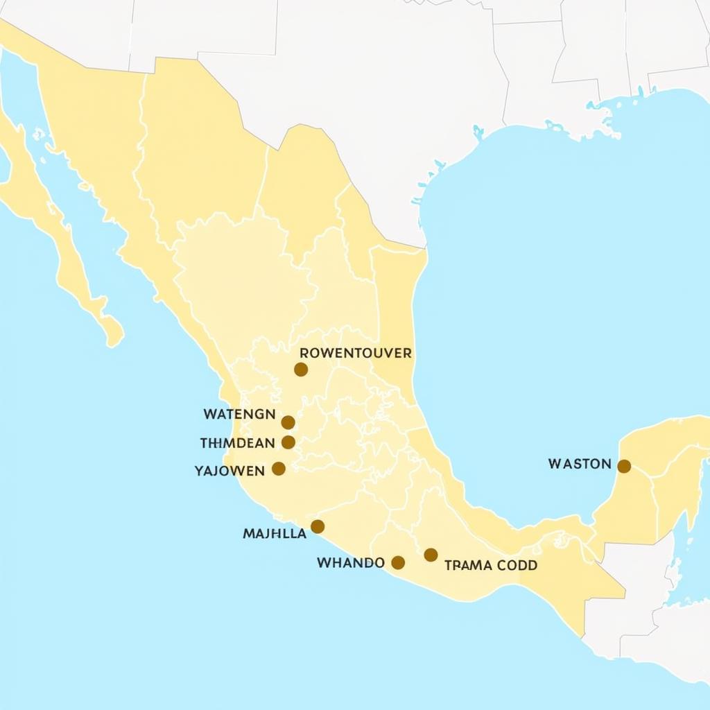 Mexican Time Zone Map