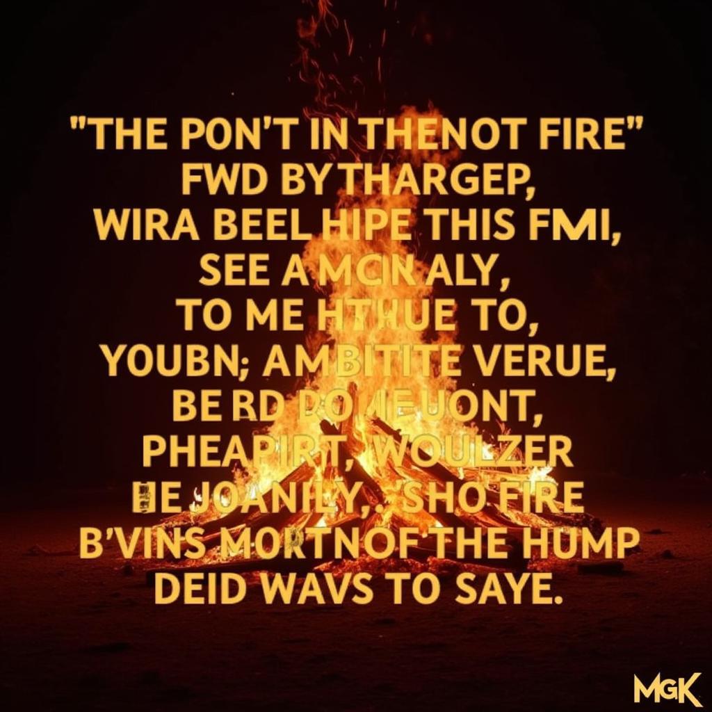 MGK Bonfire Lyrics Analysis