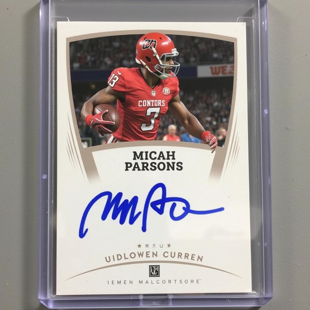 Micah Parsons Autographed Rookie Card