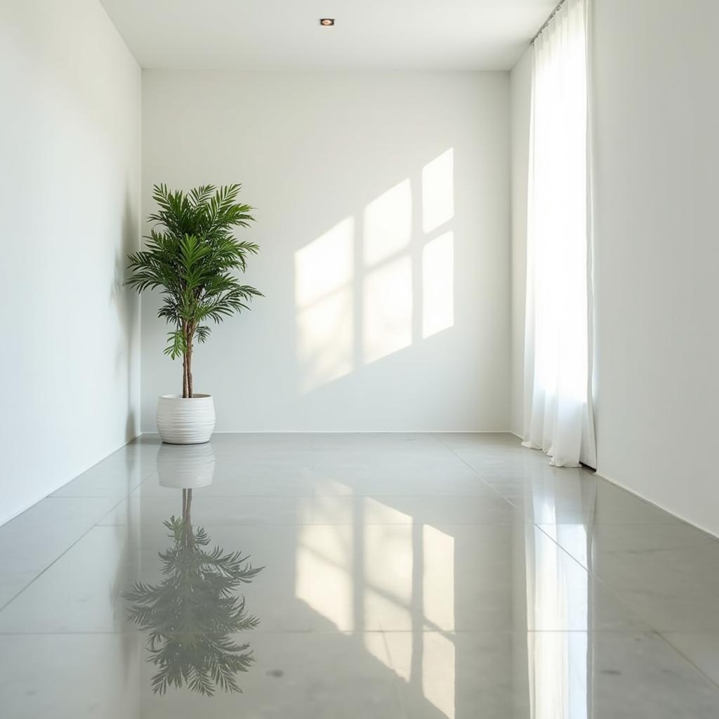 Mirrored Floor in a Small Room