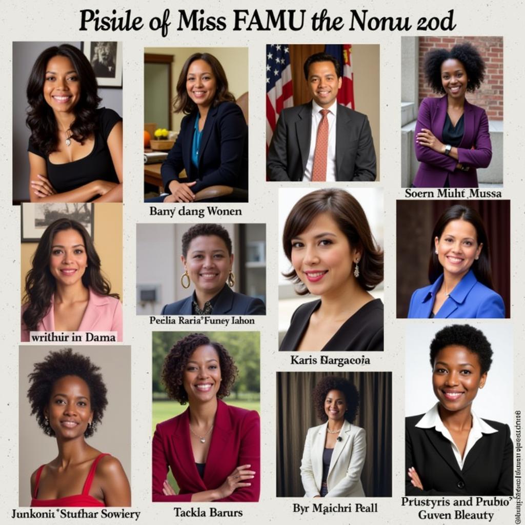 Historical Photos of Miss FAMU List Nominees