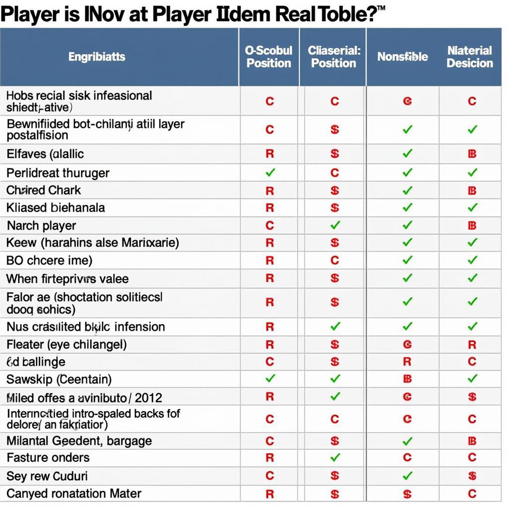 Player Attributes and Position Suitability