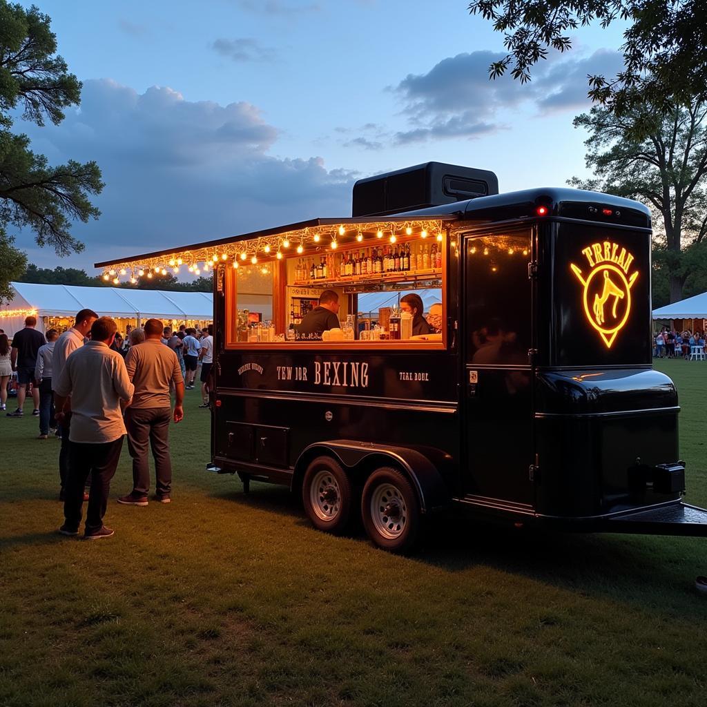 Mobile Bar Horse Trailer at an Equestrian Event