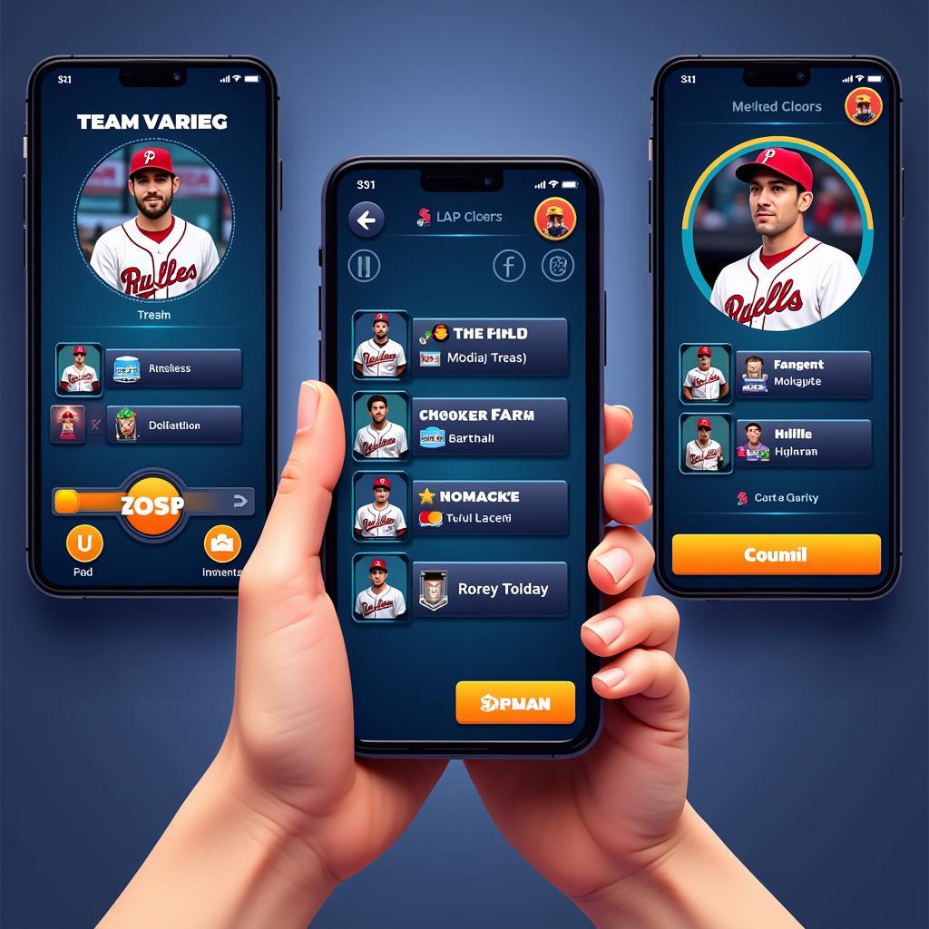 Modern Mobile Baseball Legends Game Interface