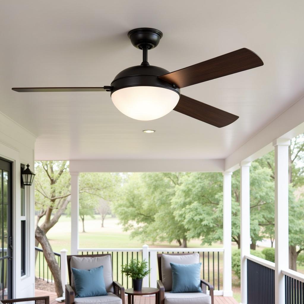 Modern porch ceiling lights with integrated fan