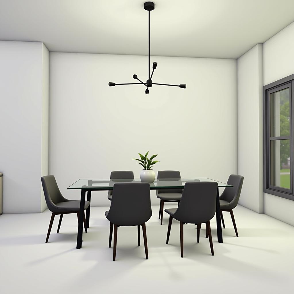 Modern Sims 4 Dining Room Table and Chairs Set