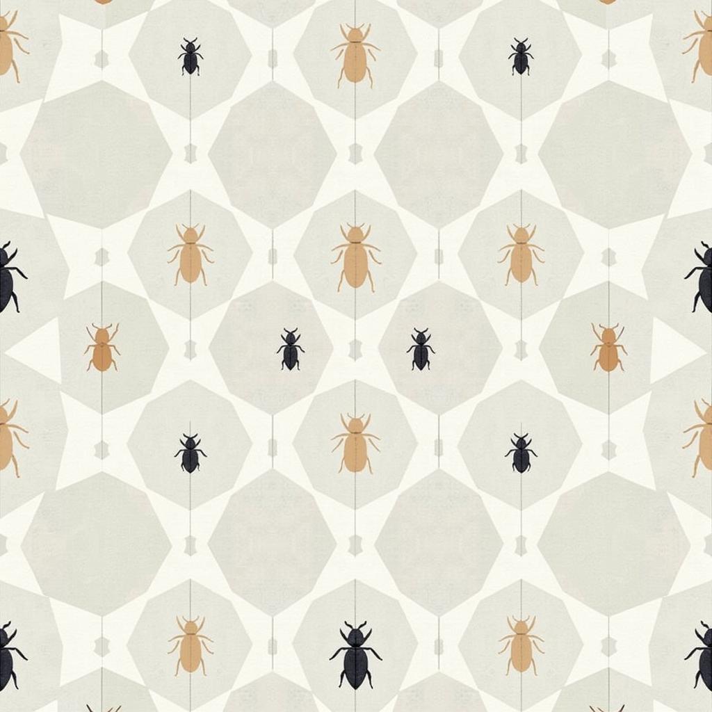 Modern and stylized bug wallpaper with a geometric pattern.