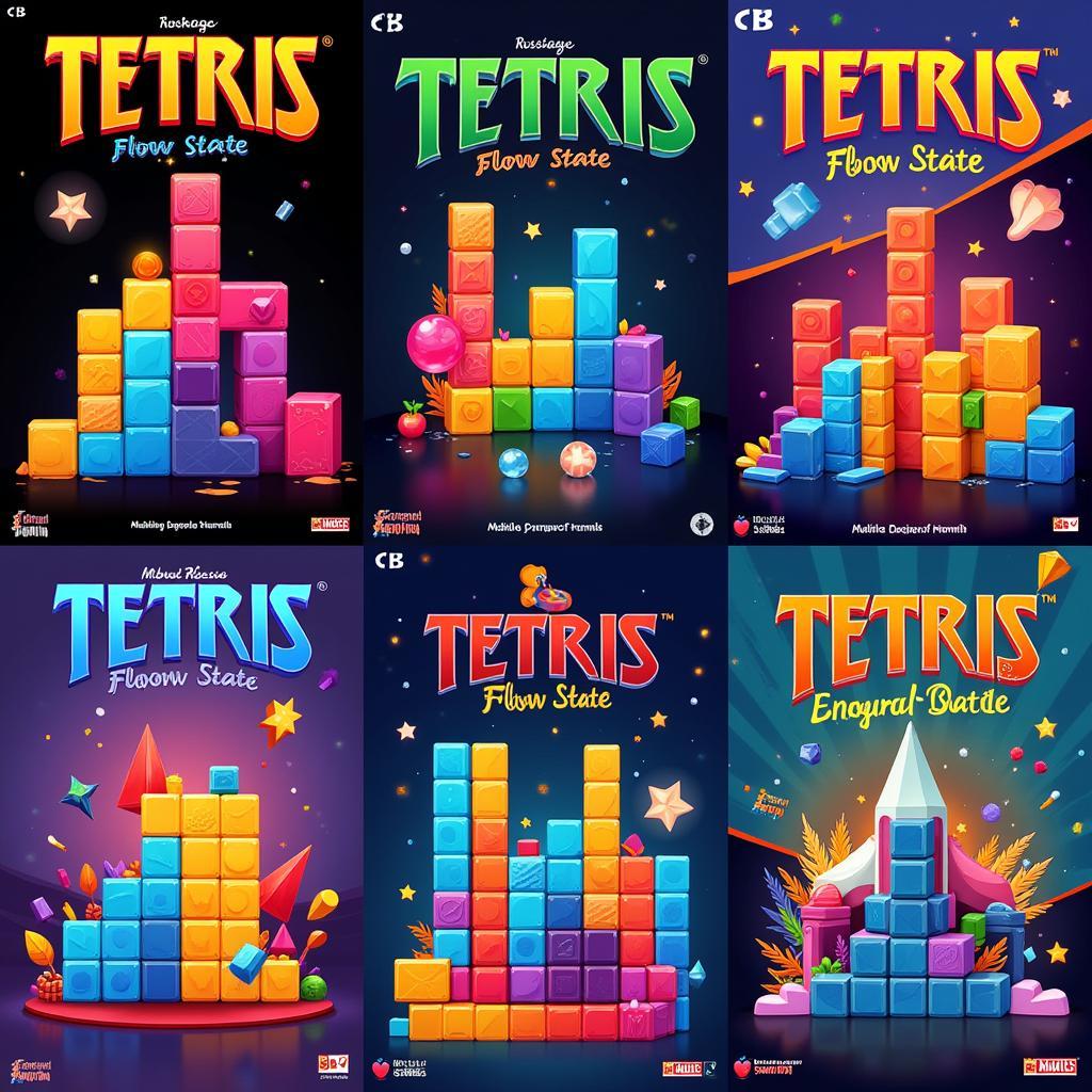 Modern Tetris Box Art: Abstract Designs