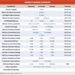 Multi-Sport Athlete Training Schedule