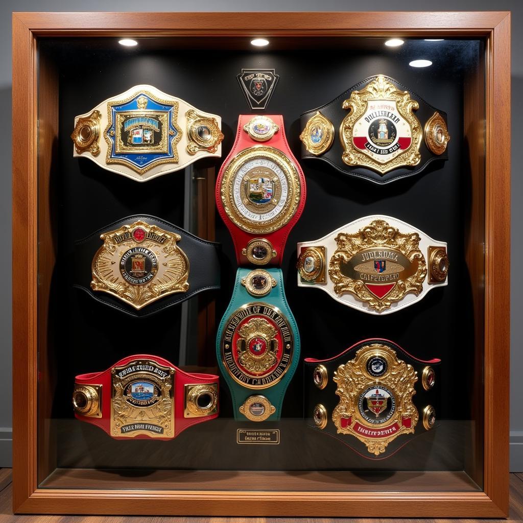 Multiple Championship Belts Display Case