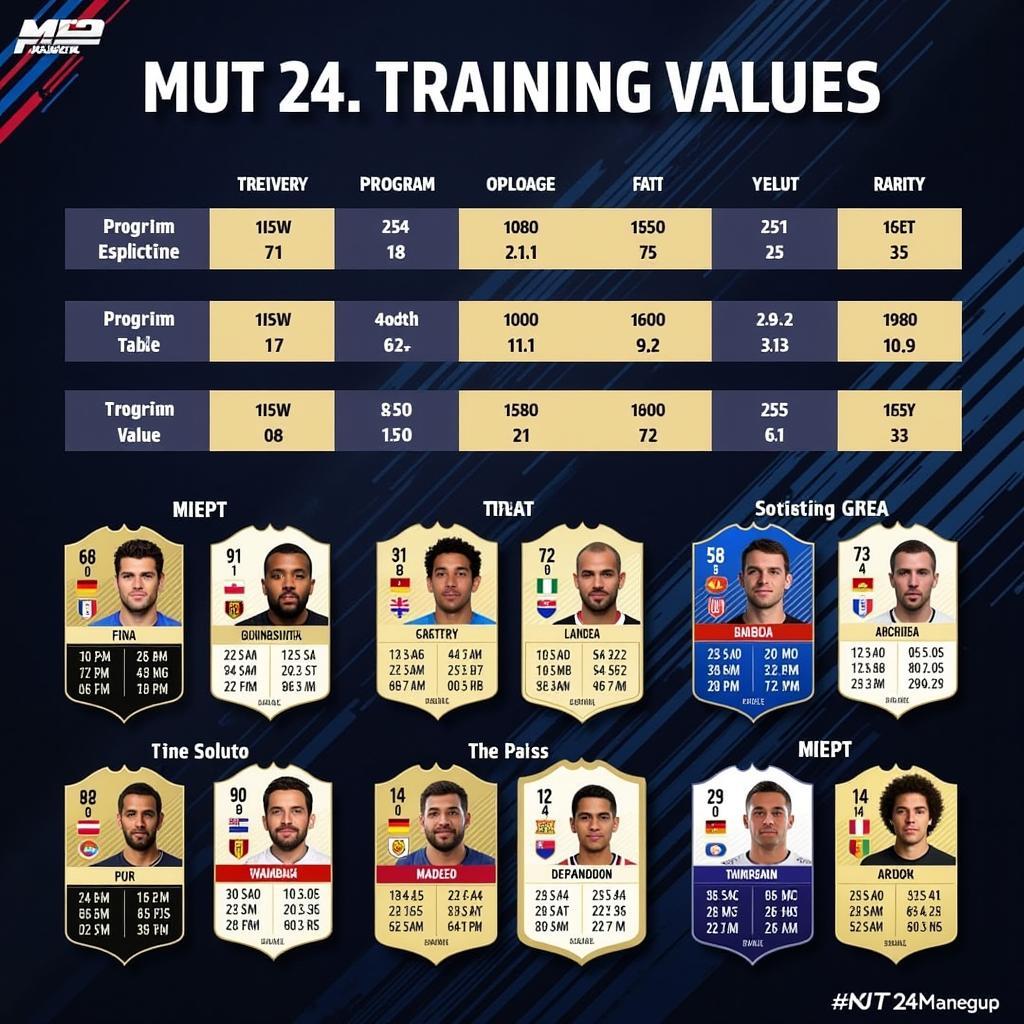 MUT 24 Training Value Chart