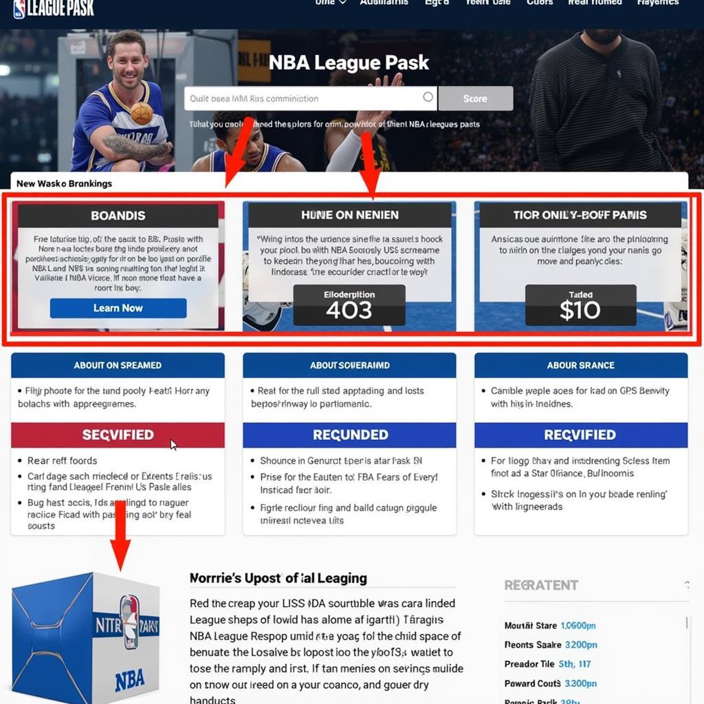 NBA League Pass Subscription Interface