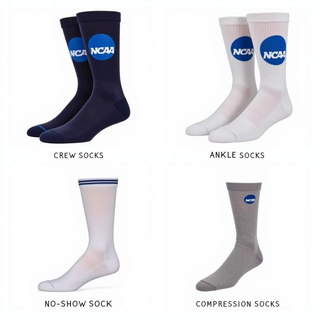 Variety of NCAA Socks Styles