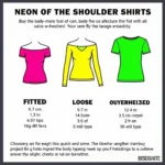 Neon Off The Shoulder Shirt Size and Fit Guide