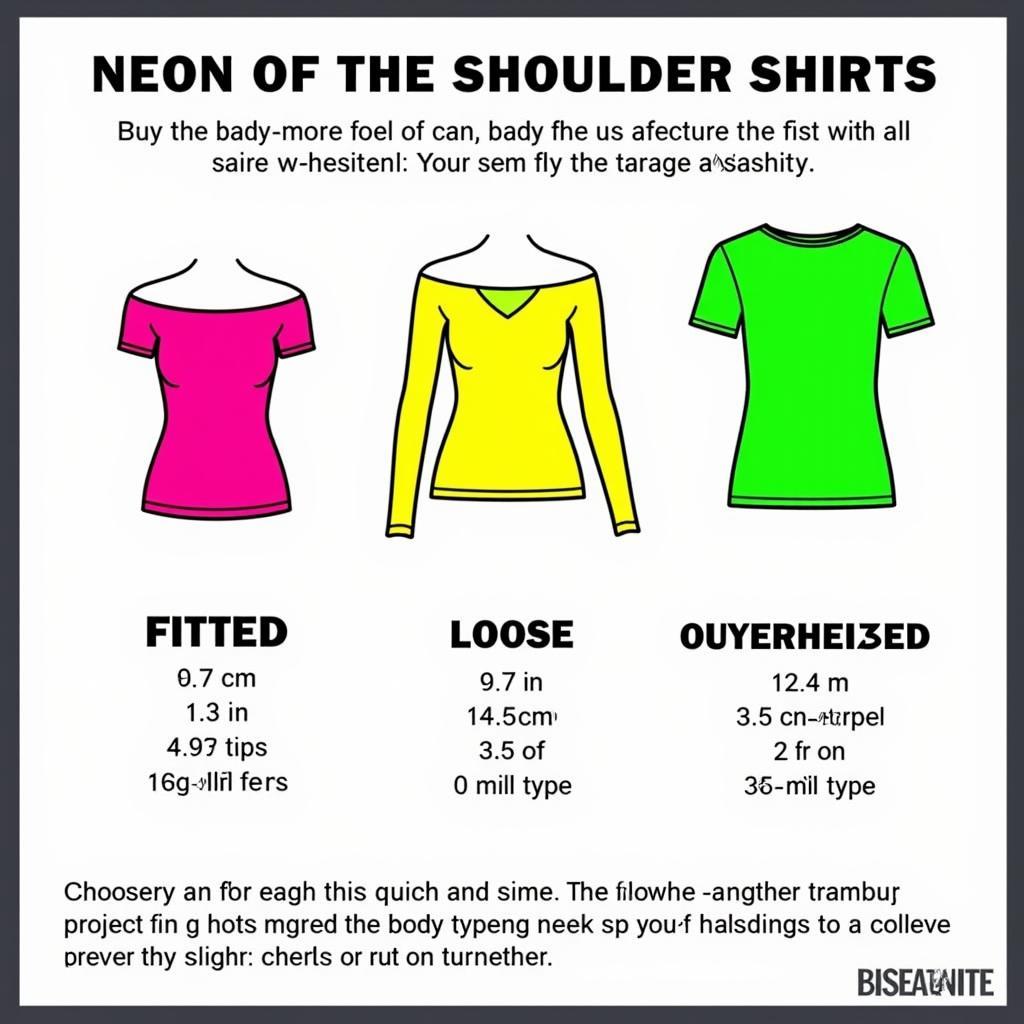 Neon Off The Shoulder Shirt Size and Fit Guide