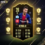 Neymar Jr FIFA 21 Base Gold Card in Ultimate Team