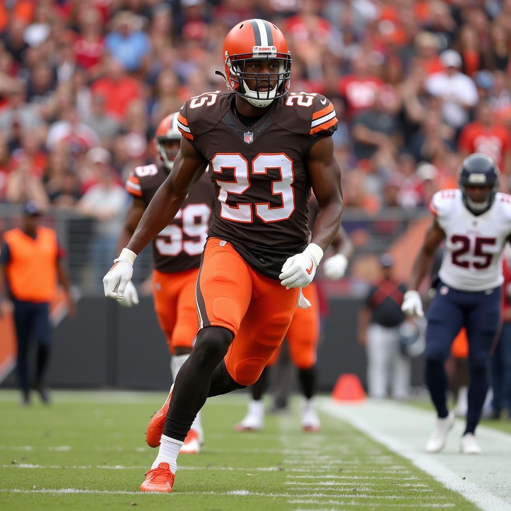 Nick Chubb Touchdown Celebration PNG