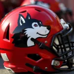 NIU Football Helmet with Huskie Logo