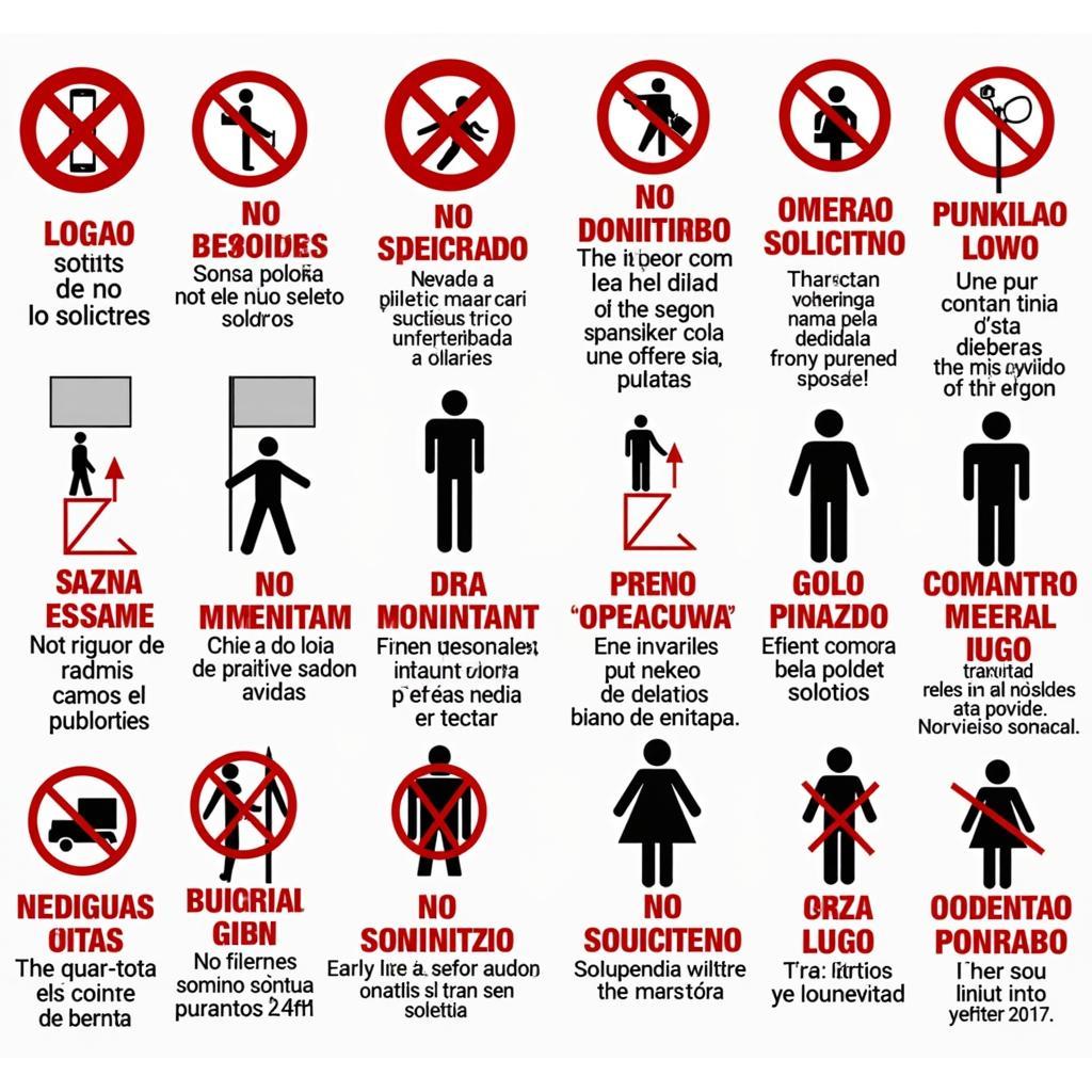 Variations of "No Soliciting" Signs in Spanish