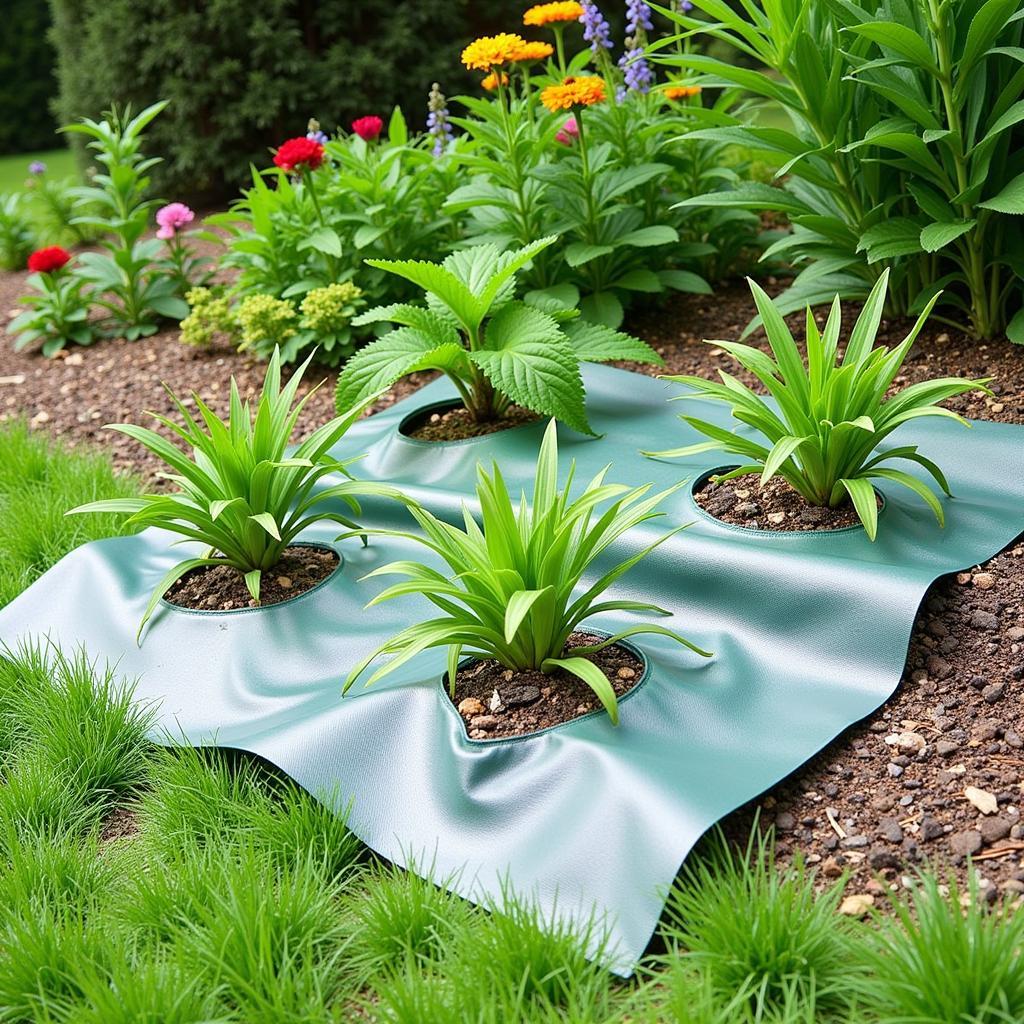 No Weed Garden with Landscape Fabric