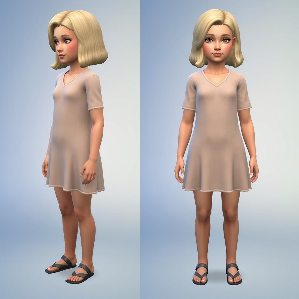 Non-HQ Sims 4 Clothing Example