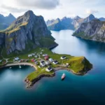 Lofoten Archipelago Aerial View