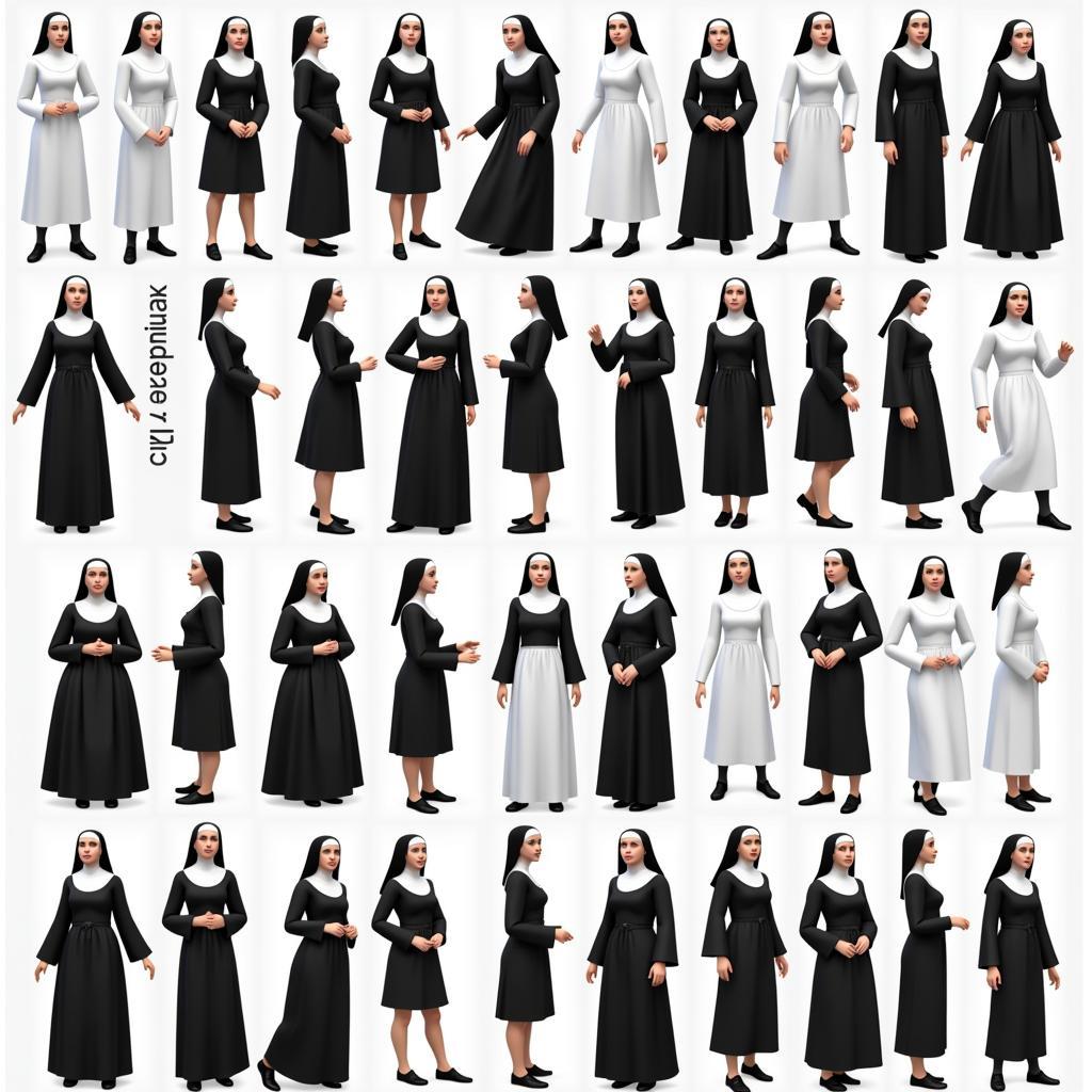 Nun Sims 4 CC Habits