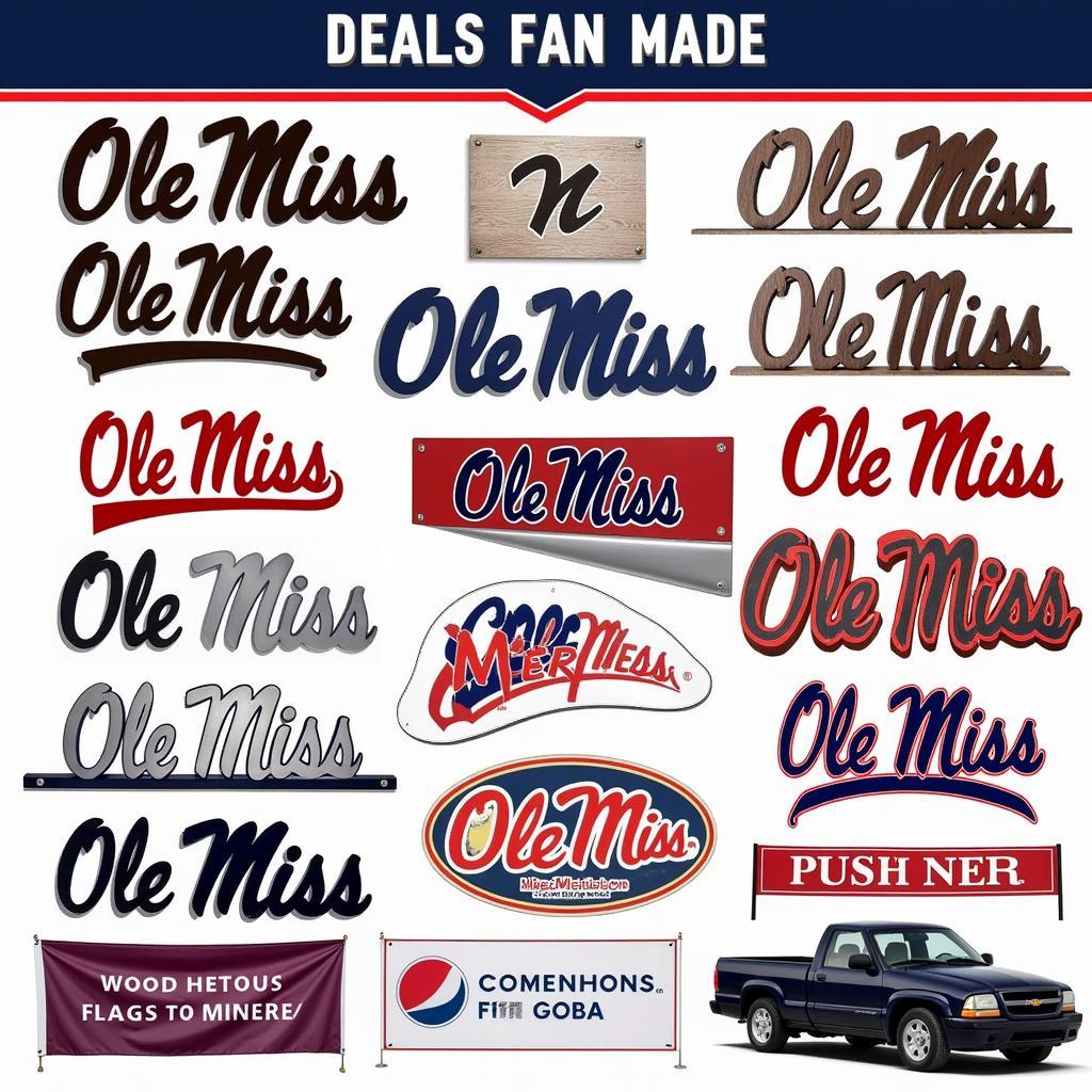 A Diverse Range of Ole Miss Signs for Every Fan