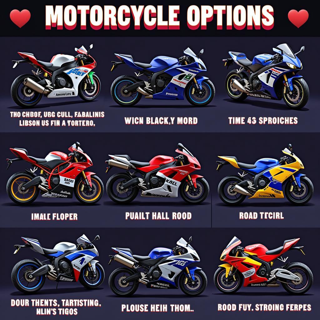 Online Road Rash Motorcycle Customization Options