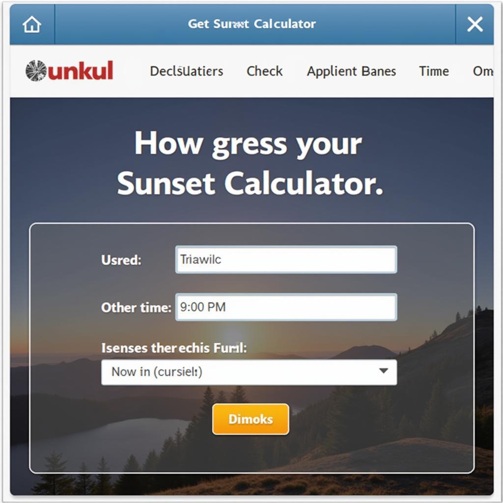 Using an Online Sunset Calculator