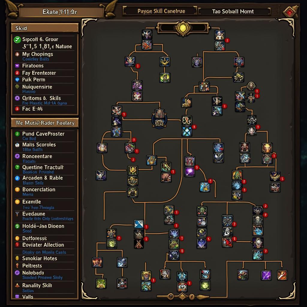 Optimized Skill Tree in an RPG