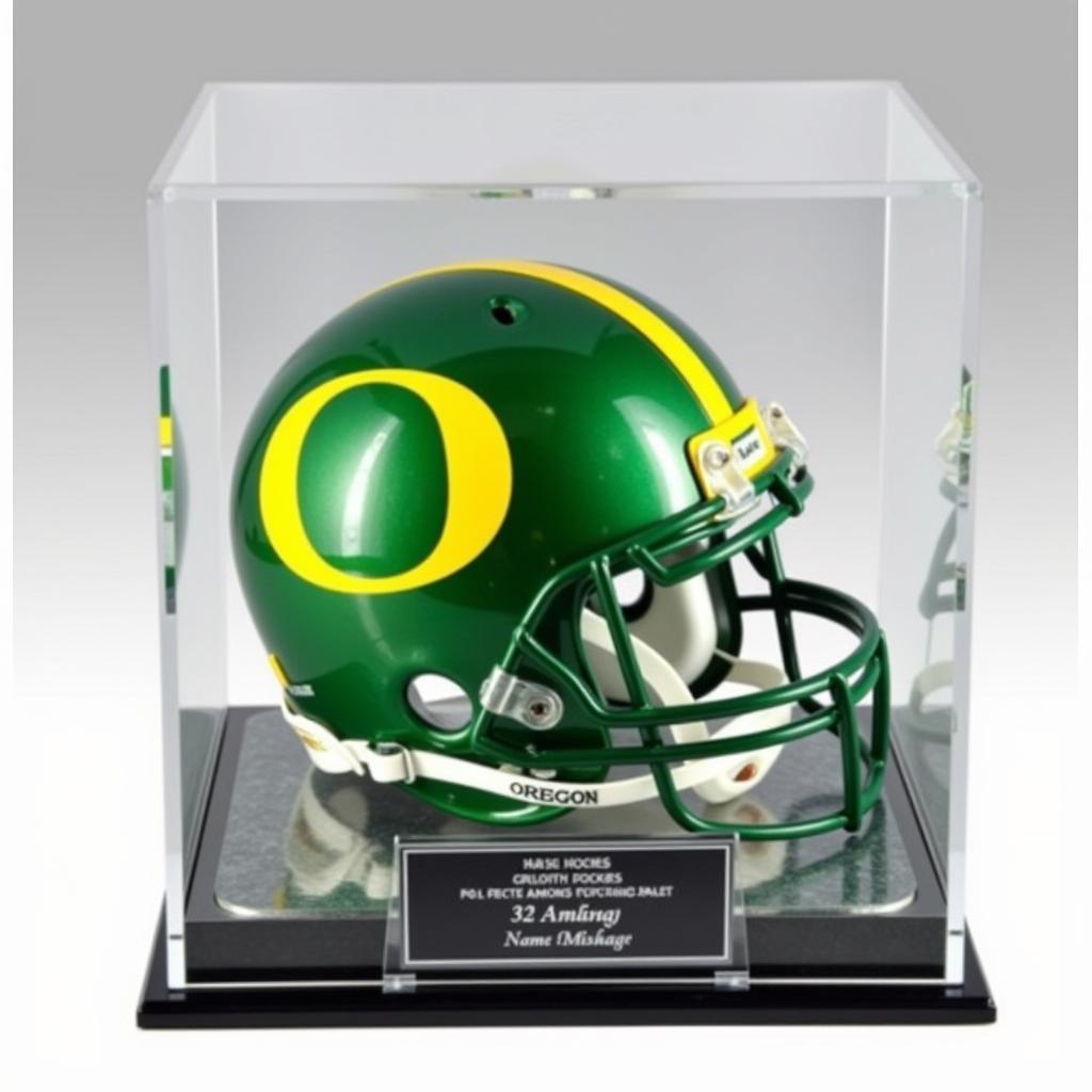 Oregon Ducks Replica Helmet in Display Case